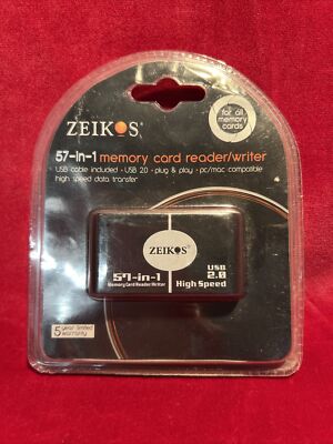 Zeikos 57-in-1 USB 2.0 Flash Memory Card Reader (ZE-CR201) (i-7)