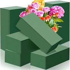 6 Pcs Floral Foam BlocksGreen Wet Dry Florist Foams for Artificial Fresh Flow...
