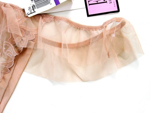 X0141 Felina Intimates NEW 138P Embroidery Lace Ruffle Tulle Waistline Thong XXL - Picture 5 of 7