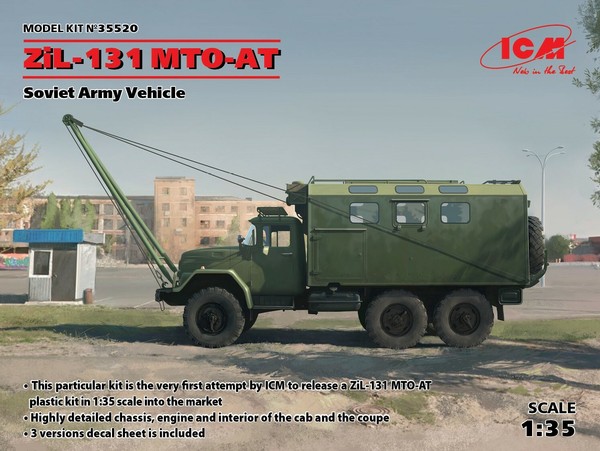 Zil-131 Mto-At, Sowjetischer Bergungs-Lkw 1:35 Plastikmodellbausatz Icm-image