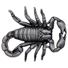 Gray Silver 3D Scorpion Western Belt Buckle 038