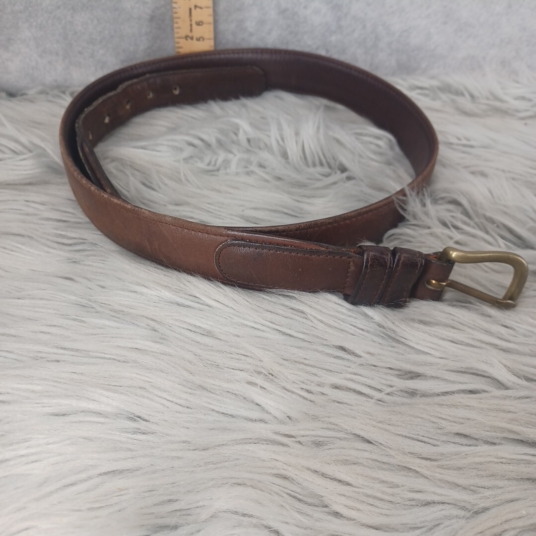 Coach Belt #8302 with Gold Brass Buckle Unisex Brown Size 36  display picture 1