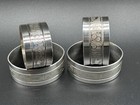 Vintage Set Of 4 Silver Plate Napkin Rings W/ Sport-Olympic Theme