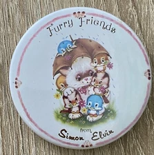Furry Friends from Simon Elvin - Vintage 5.5cm Pin Badge