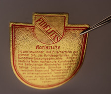 Fidelitas Karlsruhe Town Commemorative Tourism German Brand Label