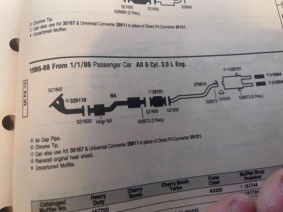 329119  maremont  keller  front manifold pipe 1986 1987 1988 fits nissan maxima - Изображение 3 из 4