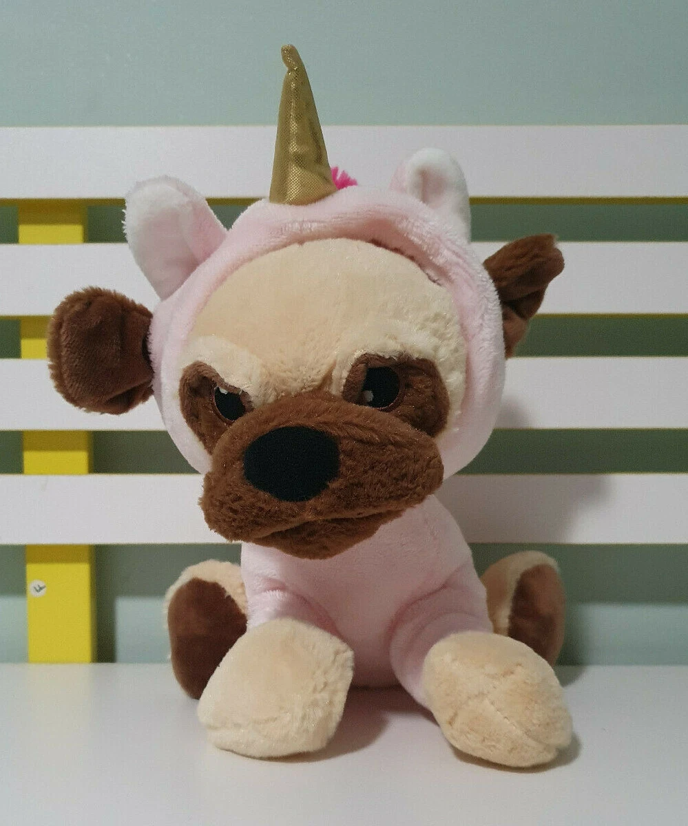 Pug dressed up as a cheap unicorn