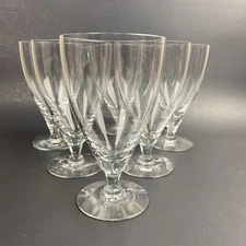 Fostoria PURITAN 6” Crystal Iced Tea Glasses Water Goblets MCM Lot Of 6 EUC