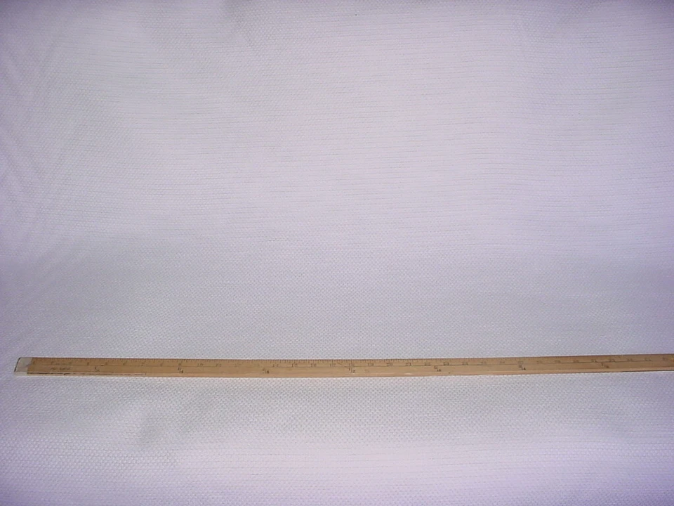 1-1/2 Ralph Lauren LCF50789F Hollins Weave Bright White Cotton Upholstery Fabric - Image 3 of 3