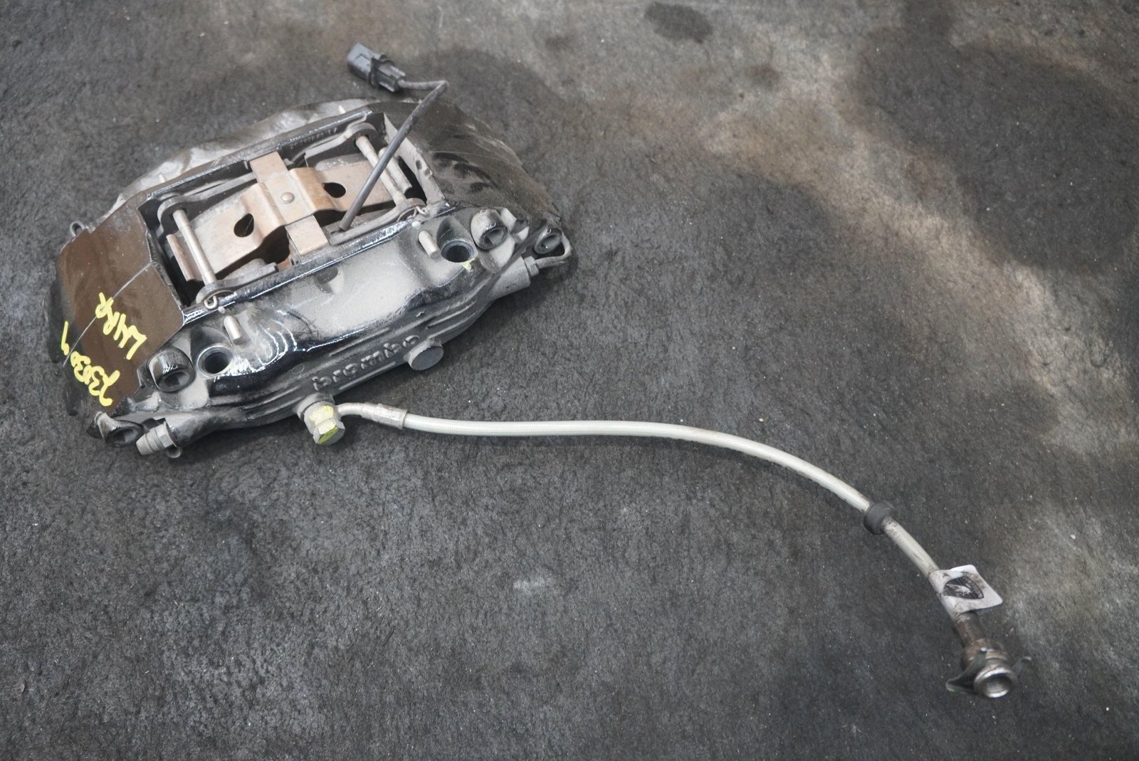 Rear Left Brake Caliper & Bracket Black 400615405J OEM Lamborghini Gallardo 2008