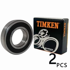 2PCS TIMKEN 6208-2RS 40X80X18MM Double Rubber Seal Bearings 6208RS