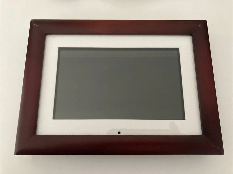 VIEWSONIC DIGITAL 7” PHOTO FRAME VFD724W-11 CHERRY WOOD TESTED WORKS! - Изображение 2 из 4