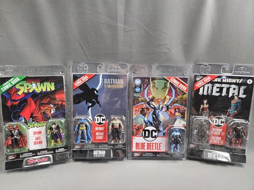 McFarlane DC Page Punchers Figure & Comics New Open Box Blue Beetle Batman Spawn - Picture 2 of 20