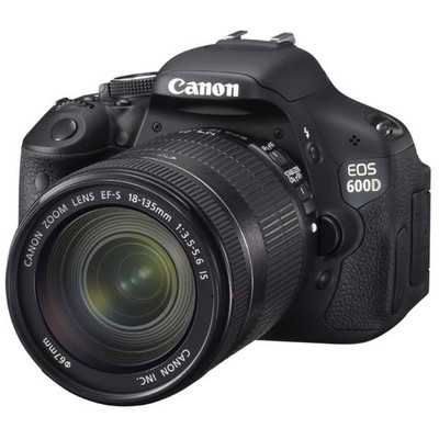 Canon EOS 600D DSLR-Kamera Set schwarz mit Objektiv, Ladegerät, 2 Akkus, Fernbe.