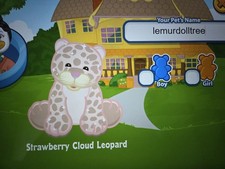 Webkinz Classic Strawberry Cloud Leopard Code Only Virtual Pet Kinz Online Game