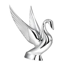 48010 6  Inches Hood Ornament with 2 Mounting Holes Chrome Bugler