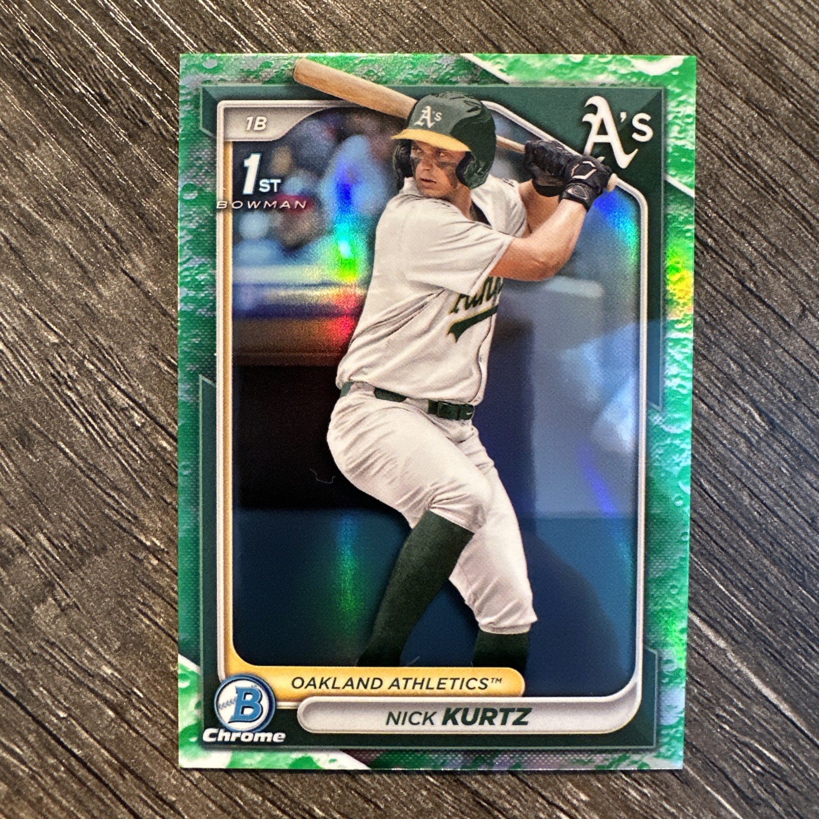 Nick Kurtz 2024 Bowman Draft #BDC-56 Chrome Lunar Glow Refractor 1st Bowman