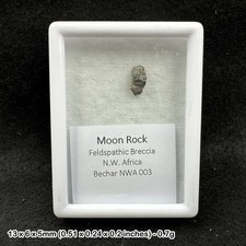 Genuine lunar nwa 8687 (2014) troctolite meteorite - space moon rock - certified