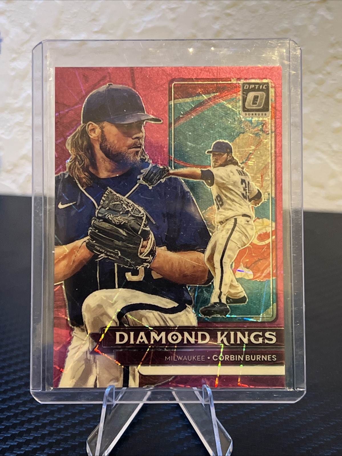 2022 Donruss Optic #21 Corbin Burnes /249 SP Brewers Pink Velocity Prizm