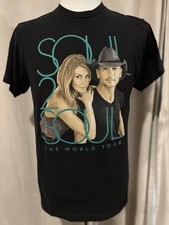 Tim McGraw And Faith Hill Soul The World Tour 2017 Medium T Shirt Black