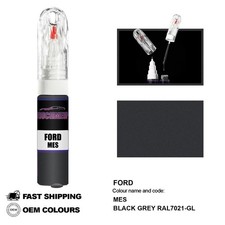 FÜR FORD SCHWARZ GRAU RAL7021-GL MES Ausbesserungslackstift Pinsel Fix Kit...
