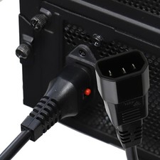 Locking IEC C13 C14 Kettle Extension Lead 10A Mains Power Cables Black/Blue/Red