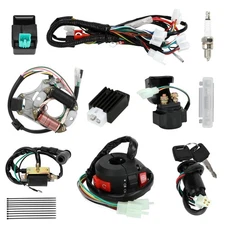 Complete Electrics Wiring Harness Relay Stator Coil Kit For 50cc-125cc 110cc ATV