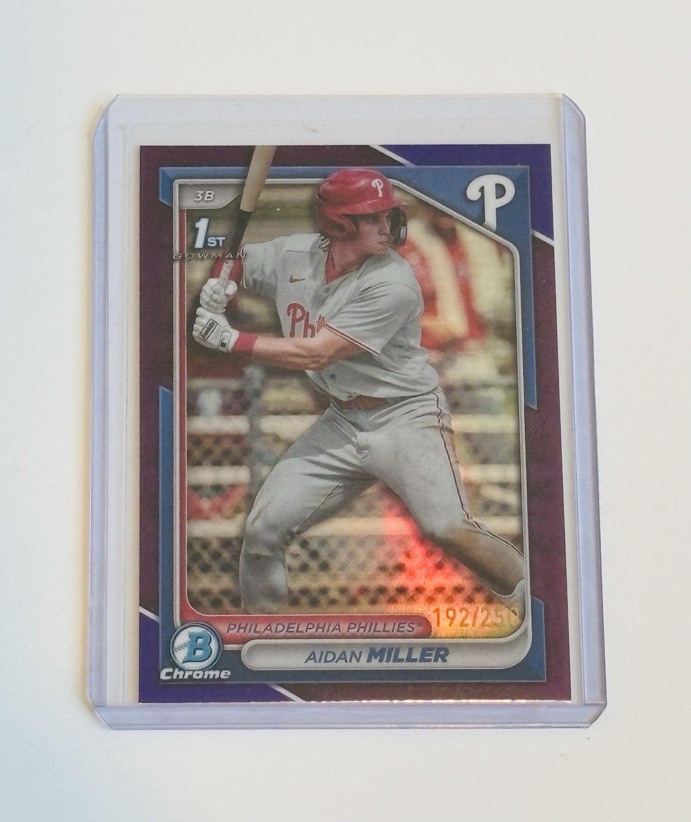2024 Bowman - Chrome Prospects Aidan Miller Purple Refractor /250 #BCP-27