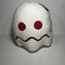 Namco Large PacMan 12  White Ghost RARE BIG Plush Stuffed Large Huge Video Game