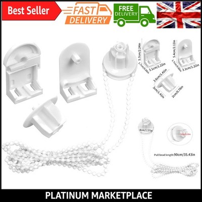 Kunststoff Rollo Set - 25 mm Ersatzbeschläge & Perlenkette für Windo...
