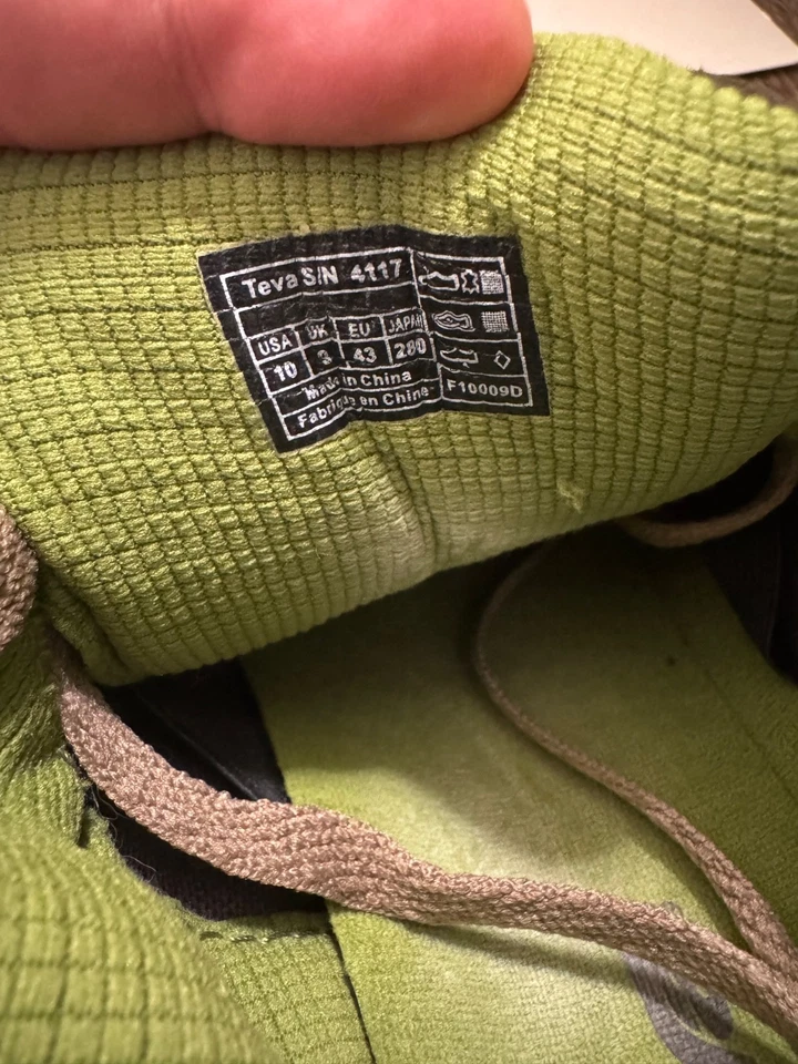 TEVA B-1 Edición Limitada Hombres Camuflados Impermeables Zapatos de Senderismo - Talla 10 - S/N 4117 Foto 3 de 4