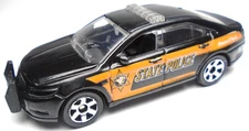 2018 MATCHBOX FORD POLICE INTERCEPTOR STATE POLICE BLACK 1:70 DIECAST 2 7/8" CAR