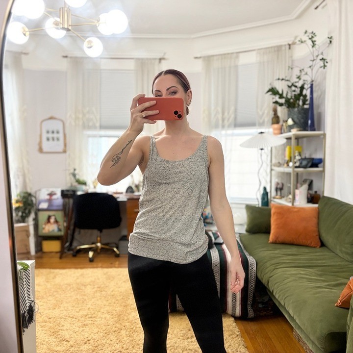 H&M Marled Gray Women's Tank Top - Sz Small thumbnail 7