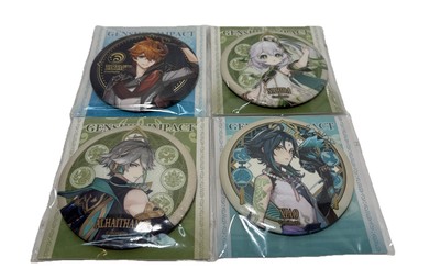 Genshin Impact Badges Character Tinplate miHoyo TARTAGLIA, NAHIDA MIX LOT 4 New