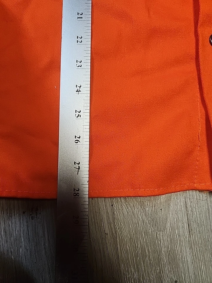 Delta Steel Logo Orange FR Long Sleeve Lightweight Work Jacket Mens Medium - Image 3 of 4
