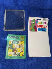 Vintage 1988 Gumby Sliding Puzzle Prema Toy Co. Gumby Pokey Collectible (HOME66)
