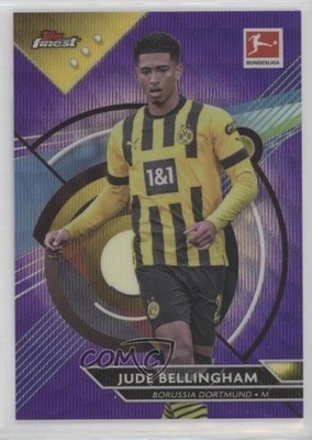 2022 Topps Finest Bundesliga Purple Wave Refractor /250 Jude Bellingham #42 01eh
