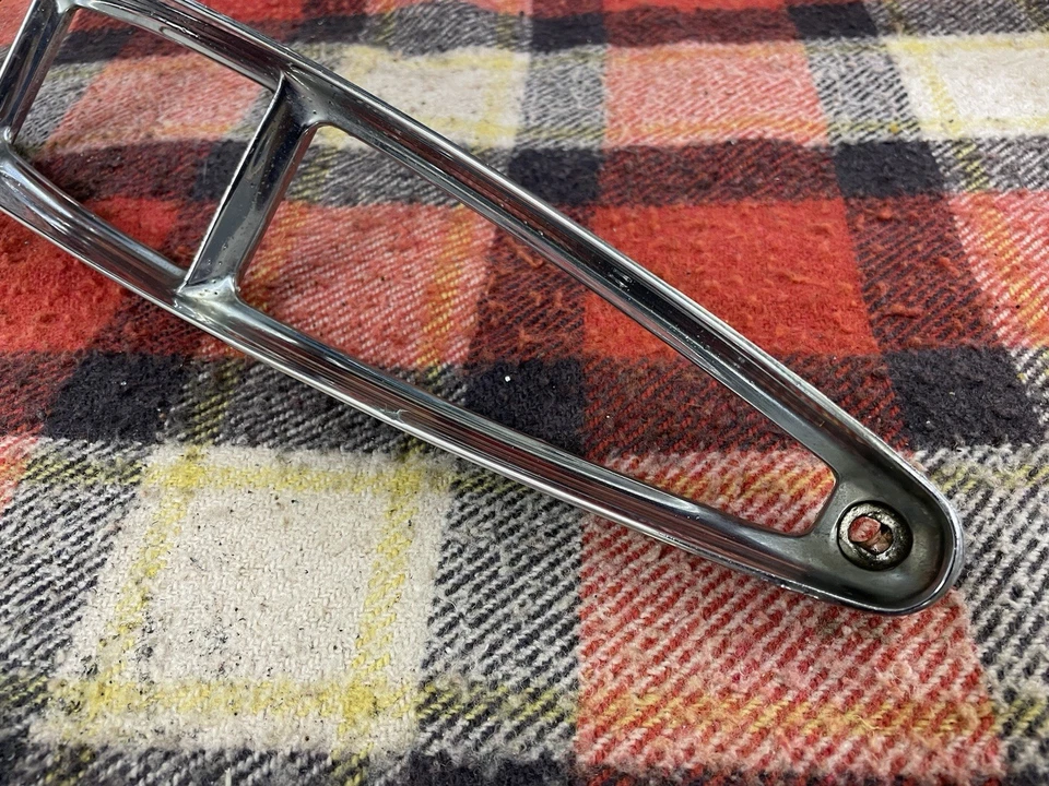 1967 1968 Cadillac Deville Fleetwood Rear Tail Light Chrome Surround Trim Bezel - Image 2 of 4