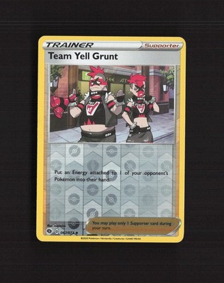 Team Yell Grunt 067/073 Champion's Path Uncommon Holo Pokemon Card NM