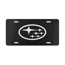 Subaru Vanity License Plate Car Tag Aluminum Metal Black Background