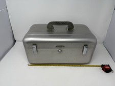 Before Zero Halliburton 50s Vintage Beauty Case Box Container Aluminum Cosmetic
