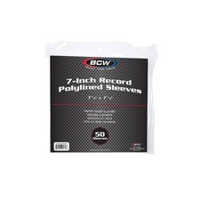 BCW Polylined White Paper 7 in Square Corner Record Sleeves - 50 ct