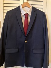 Nordstrom Boys Navy Blue Blazer Size 18 - Gold Buttons - School Formal Wedding