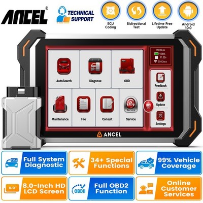 ANCEL DS600BT For Audi All System Bidirectional Car OBD2 Scanner Diagnostic Tool