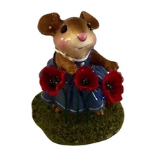 Wee Forest Folk Retired Special Color Creative Hands Red Poppy Girl