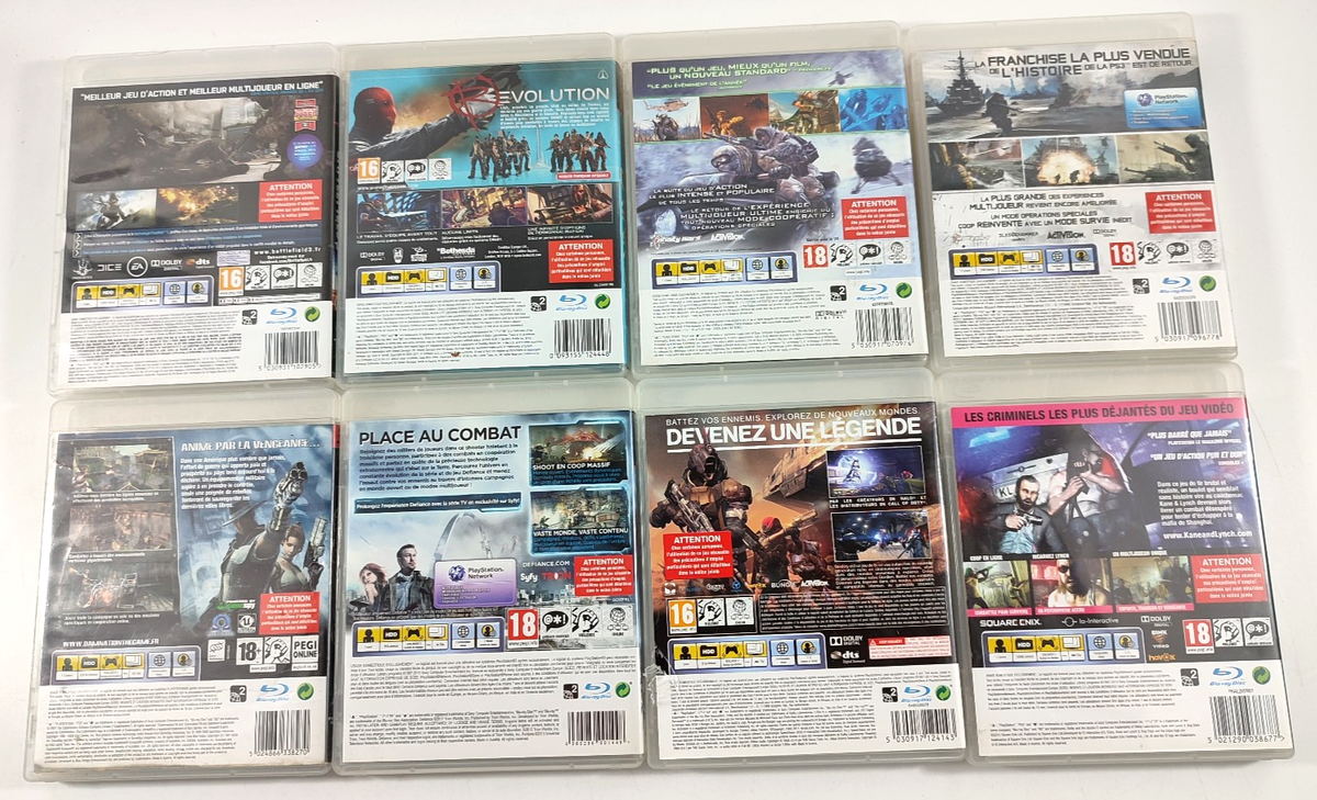 Lot Of 8 Games Shooting PLAYSTATION 3 PS3 French Version Of Kane