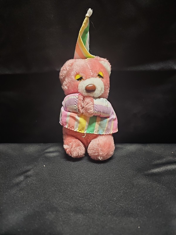 Vintage Commonwealth Sleeping Pink Pastel Teddy Bear Pajama Plush Stuffed Animal