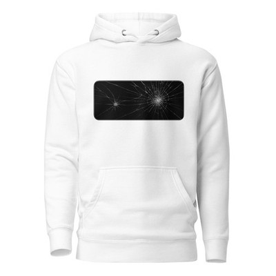   Realistic Cracked Smartphone Screen Hoodie
