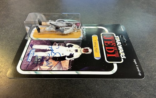 ERROL SHAKER Signed Star Wars ROTJ Y-Wing Pilot Autograph Figure w/ Photo - Picture 5 of 8
