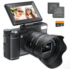 5K Digital Camera for Beginners Flip Screen for Selfie 8X Optical Zoom Kentfaith